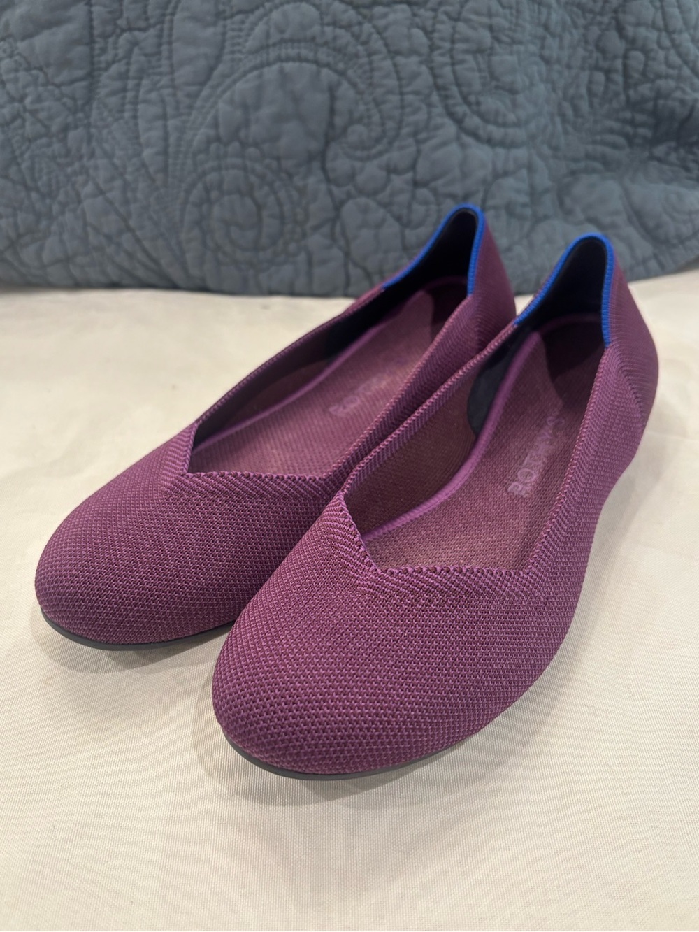 Rothy’s The Flat Grape Crush Purple Knit Ballet Flats Women’s 7.5